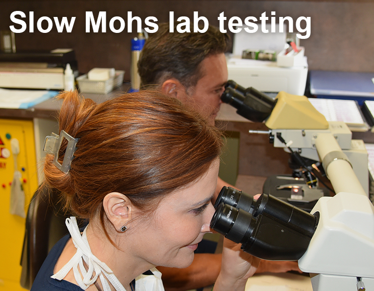 slow mohs lab testing microscopes